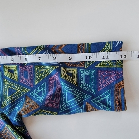 LuLaRoe☆ Nicole Navy Blue Geo Print Crewneck Dress Size S EUC - Picture 8 of 9